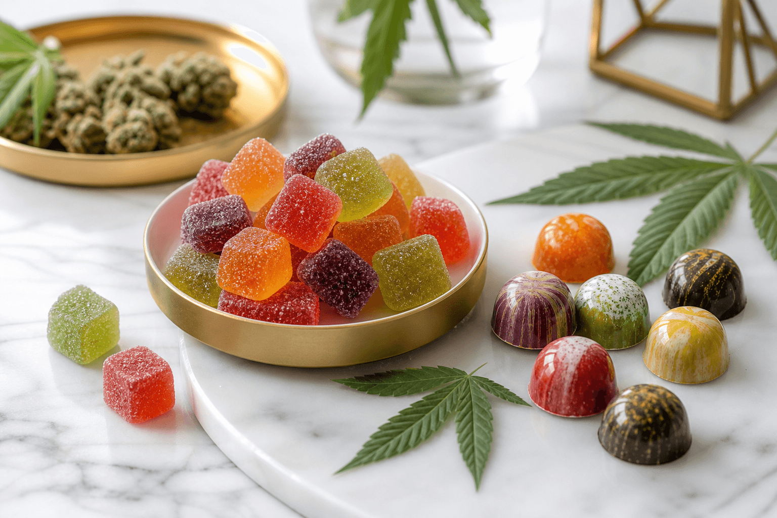 Catalogue premium de bonbons et gummies THC